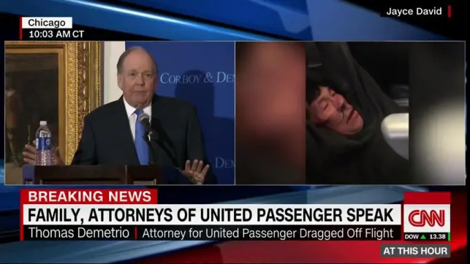 United Airlines · passenger dragging · April 2017